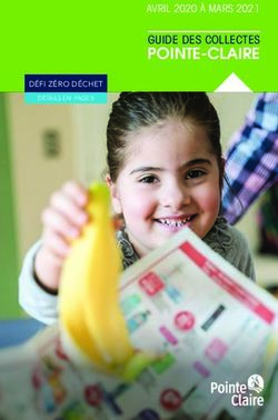 POINTE-CLAIRE GUIDE DES COLLECTES - AVRIL 2020 À MARS 2021