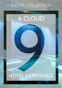A CLOUD - HOTEL EXPERIENCE - 9HOTEL COLLECTION - 9Hotel Collection Brochure 2018