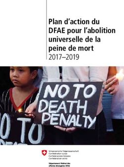 Plan d'action du DFAE pour l'abolition universelle de la peine de mort 2017-2019