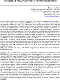 CONDUITE DE PROJETS TUTORES A DISTANCE SUR DOKEOS