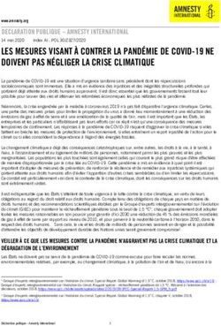 LES MESURES VISANT À CONTRER LA PANDÉMIE DE COVID-19 NE DOIVENT PAS NÉGLIGER LA CRISE CLIMATIQUE - Amnesty International