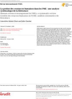 La gestion des ressources humaines dans les PME : une analyse systématique de la littérature Human resource management in SMEs: a systematic ...