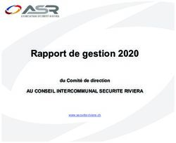Rapport de gestion 2020 - AU CONSEIL INTERCOMMUNAL SECURITE RIVIERA du Comit&eacute; de direction - S&eacute;curit&eacute; Riviera