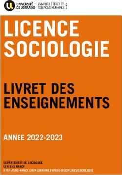 LICENCE SOCIOLOGIE LIVRET DES ENSEIGNEMENTS - ANNEE 2022-2023 - | SHS Nancy
