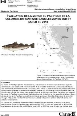 ÉVALUATION DE LA MORUE DU PACIFIQUE DE LA COLOMBIE-BRITANNIQUE DANS LES ZONES 3CD ET 5ABCD EN 2018