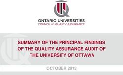 SUMMARY OF THE PRINCIPAL FINDINGS OF THE QUALITY ASSURANCE AUDIT OF THE UNIVERSITY OF OTTAWA - OCTOBER 2013