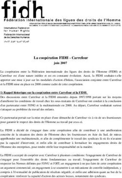 La coopération FIDH Carrefour - juin 2007