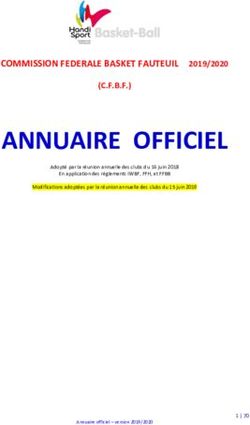 ANNUAIRE OFFICIEL COMMISSION FEDERALE BASKET FAUTEUIL 2019/2020