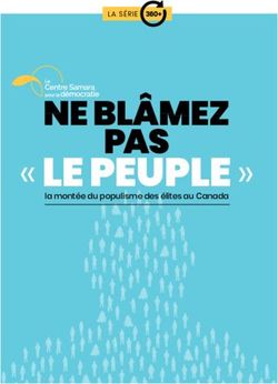 " LE PEUPLE " NE BLÂMEZ PAS - la montée du populisme des élites au Canada - Samara Canada
