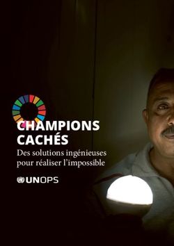 CHAMPIONS CACHÉS Des solutions ingénieuses pour réaliser l'impossible - UNOPS