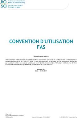 CONVENTION D'UTILISATION FAS