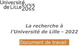 La recherche à l'Université de Lille 2022 - Document de travail