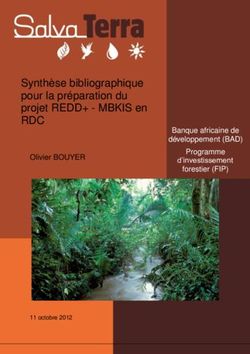 Synthèse bibliographique pour la préparation du projet REDD+ - MBKIS en - RDC Banque africaine de développement (BAD) Programme - SalvaTerra
