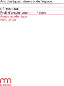 CÉRAMIQUE Année académique 2019 2020 - Profil d'enseignement - 1er cycle Arts plastiques, visuels et de l'espace - La-Cambre