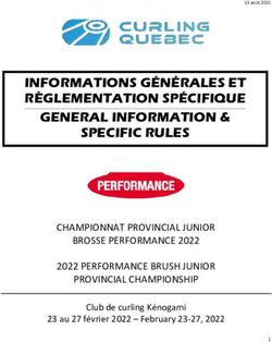 INFORMATIONS GÉNÉRALES ET RÈGLEMENTATION SPÉCIFIQUE GENERAL INFORMATION & SPECIFIC RULES - Curling Québec