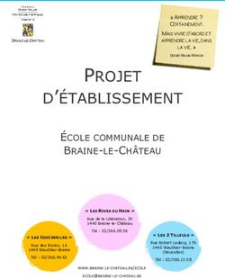 PROJET D'ÉTABLISSEMENT - ÉCOLE COMMUNALE DE BRAINE-LE-CHÂTEAU - braine-le-chateau