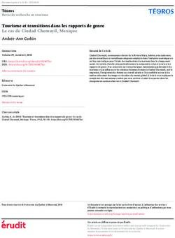 Tourisme et transitions dans les rapports de genre Le cas de Ciudad Chemuyil, Mexique - &Eacute;rudit