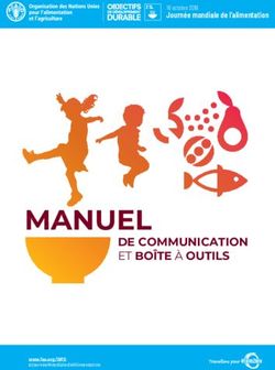 MANUEL DE COMMUNICATION ET BOÎTE À OUTILS - FAO