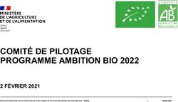 COMITÉ DE PILOTAGE PROGRAMME AMBITION BIO 2022 - 2 FÉVRIER 2021 - Coordination Rurale