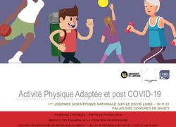 Activit&eacute; Physique Adapt&eacute;e et post COVID-19 - Infectiologie
