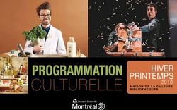 HIVER PRINTEMPS 2018 MAISON D E LA CULTURE BIBLIOTH ÈQU ES - Ville de Montréal
