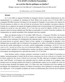 WAL-MART et la liberté d'association : un recul des libertés politiques au Québec?