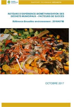 Référence Bruxelles Environnement : 2016A0796 - OCTOBRE 2017 - RETOURS D'EXPÉRIENCE BIOMÉTHANISATION DES DÉCHETS MUNICIPAUX - FACTEURS DE SUCCÈS ...