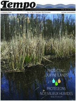 PROTECTING OUR WETLANDS PROT&Eacute;GEONS NOS MILIEUX HUMIDES - TownofBromeLake www.tempolacbrome.ca