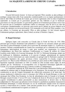 SA MAJESTÉ LA REINE DU CHEF DU CANADA