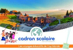 2018 Les voyages éducatifs de Cap Monde - www.cadranscolaire.fr