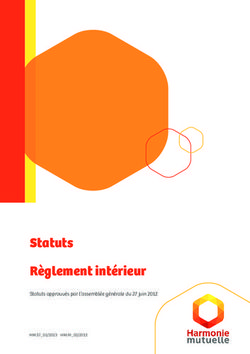 Statuts Règlement intérieur - Statuts approuvés par l'assemblée générale du 27 juin 2012