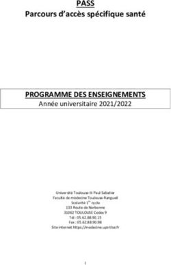 PASS Parcours d'acc&egrave;s sp&eacute;cifique sant&eacute; - PROGRAMME DES ENSEIGNEMENTS - Paul Sabatier