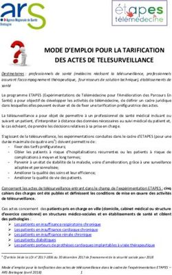 MODE D'EMPLOI POUR LA TARIFICATION DES ACTES DE TELESURVEILLANCE - ARS Bretagne