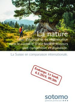 La nature lieu d'évasion et de régénération dans le contexte d'une société toujours plus compétitive et digitalisée. La Suisse en comparaison ...