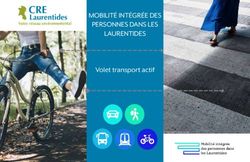 MOBILITÉ INTÉGRÉE DES PERSONNES DANS LES LAURENTIDES - Volet transport actif - CRE Laurentides
