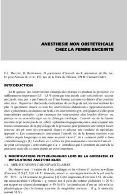 ANESTHESIE NON OBSTETRICALE CHEZ LA FEMME ENCEINTE