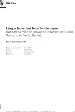 Langue facile dans le canton de Berne Rapport de mise en oeuvre de la motion 242-2018 Sancar (Les Verts, Berne)