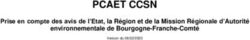 PCAET CCSN Prise en compte des avis de l'Etat, la Région et de la Mission Régionale d'Autorité environnementale de Bourgogne-Franche-Comté ...