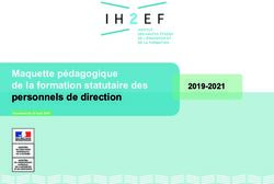 Maquette pédagogique de la formation statutaire des personnels de direction 2019-2021