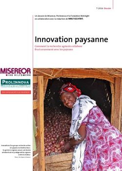 Innovation paysanne Comment la recherche agricole collabore fructueusement avec les paysans - Prolinnova