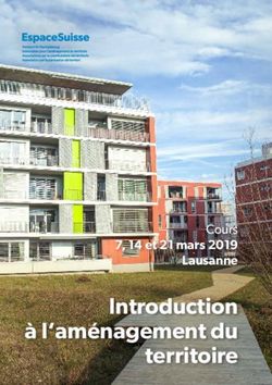 Introduction &agrave; l'am&eacute;nagement du territoire - Cours 7, 14 et 21 mars 2019 Lausanne - EspaceSuisse