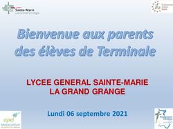 LYCEE GENERAL SAINTE-MARIE LA GRAND GRANGE - Lundi 06 septembre 2021