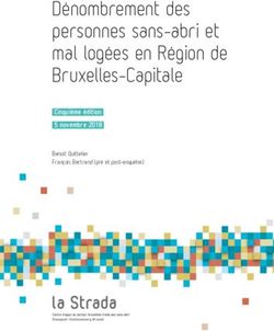 Dénombrement des personnes sans-abri et mal logées en Région de Bruxelles-Capitale - Cinquième édition 5 novembre 2018 - La Strada