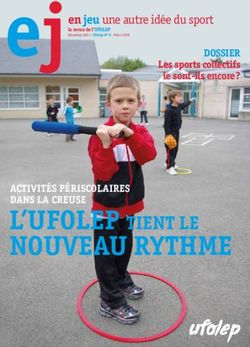 NOUVEAU RYTHME L'UFOLEP TIENT LE - en jeu une autre idée du sport