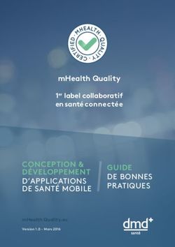 CONCEPTION & DÉVELOPPEMENT D'APPLICATIONS DE SANTÉ MOBILE GUIDE DE BONNES PRATIQUES