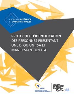 PROTOCOLE D'IDENTIFICATION DES PERSONNES PRÉSENTANT UNE DI OU UN TSA ET MANIFESTANT UN TGC - SQETGC