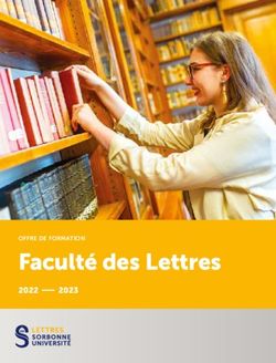 Facult&eacute; des Lettres 2022-2023 - OFFRE DE FORMATION - Lettres Sorbonne Universit&eacute;