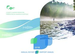 2018 ANNUALREPORT RAPPORTANNUEL - ATLANTIC SALMON FEDERATION FÉDÉRATION DU SAUMON ATLANTIQUE