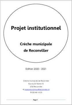 Projet institutionnel - Crèche municipale de Reconvilier Edition 2020 2021