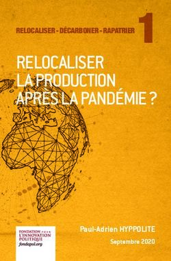 RELOCALISER LA PRODUCTION APRÈS LA PANDÉMIE ? - Paul-Adrien HYPPOLITE Septembre 2020 - Fondapol